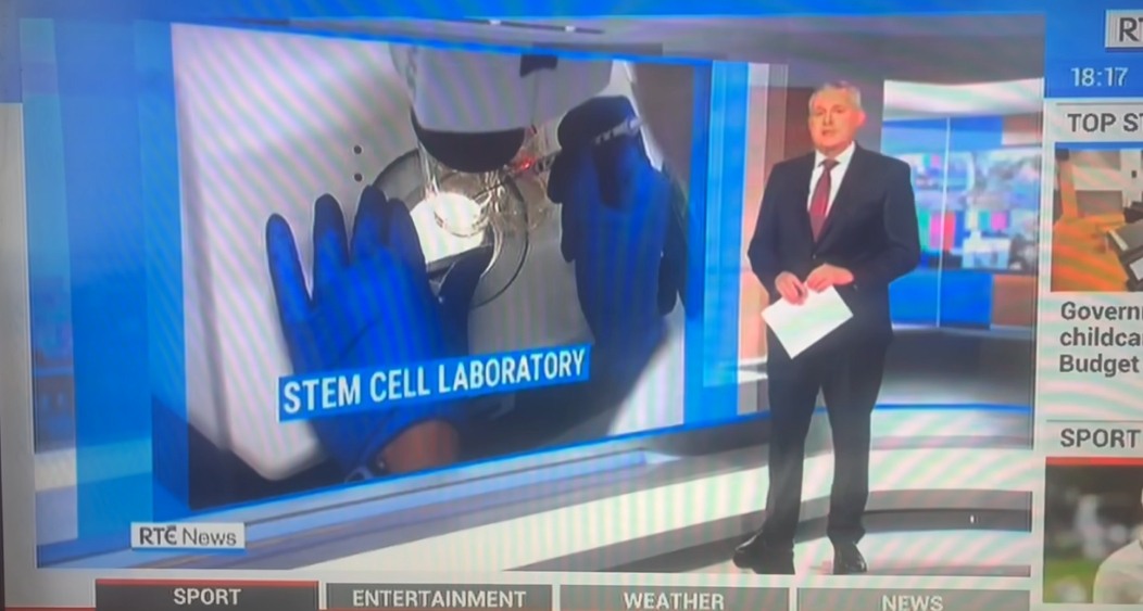 RTÉ News report on the campaign for a stem cell laboratory at Cork University Hospital